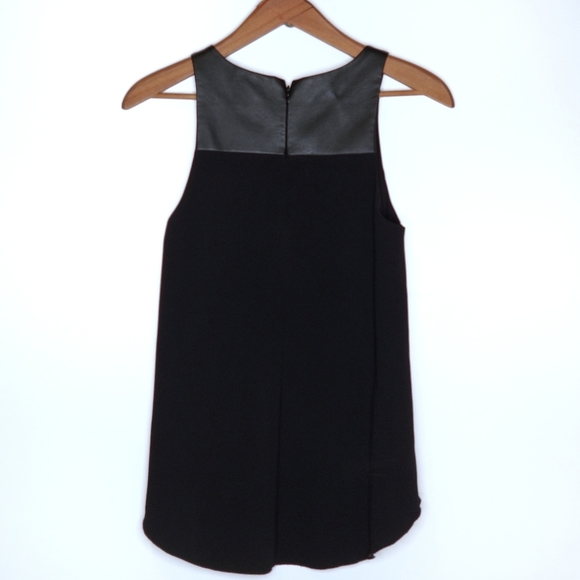 Club Monaco | Racerback Tank Top Blouse XS Black - Picture 5 of 9